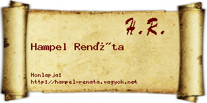 Hampel Renáta névjegykártya